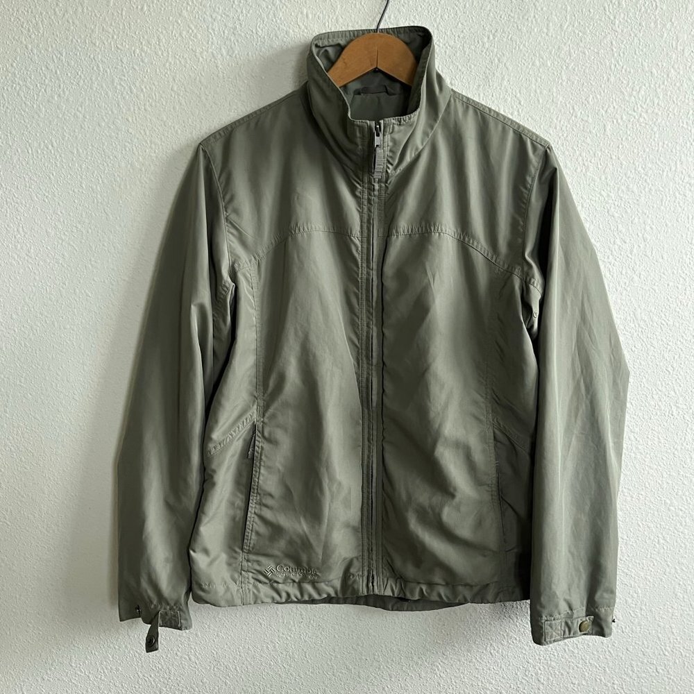 Columbia women's Green Lightweight Lined Full Zip Jacket Size M Style WL3008